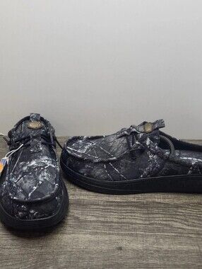 Hey Dude Jelly Roll Limted Edition Wally Comf Slip-On Black Camo Men US 13 New